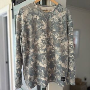 Saxx 3 Six Five Blue Camo Crewneck Sweater - L